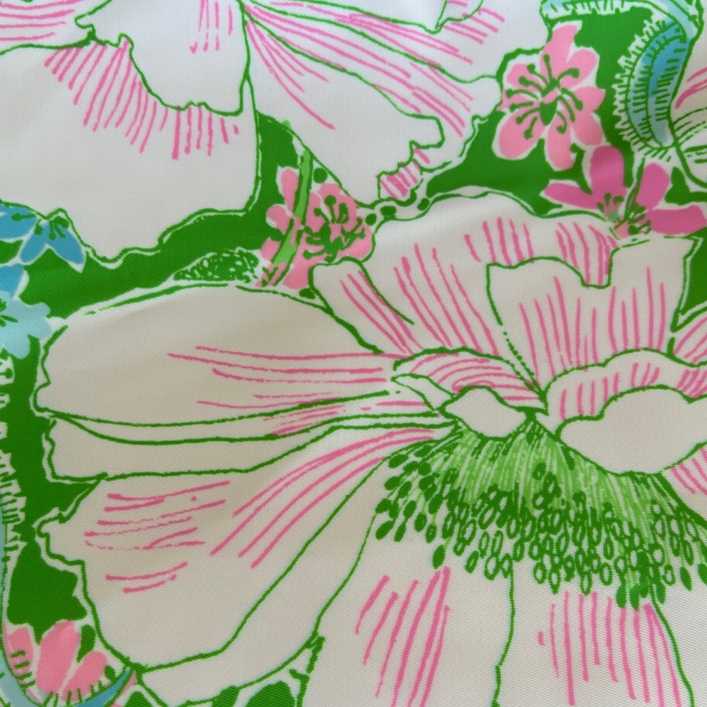 NWOT Lilly Pulitzer Pink & Green Floral Mult Purpose Bag - Picture 9 of 10